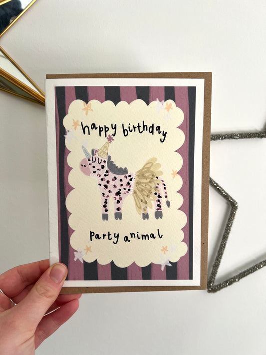 Suki Unicorn Birthday Card