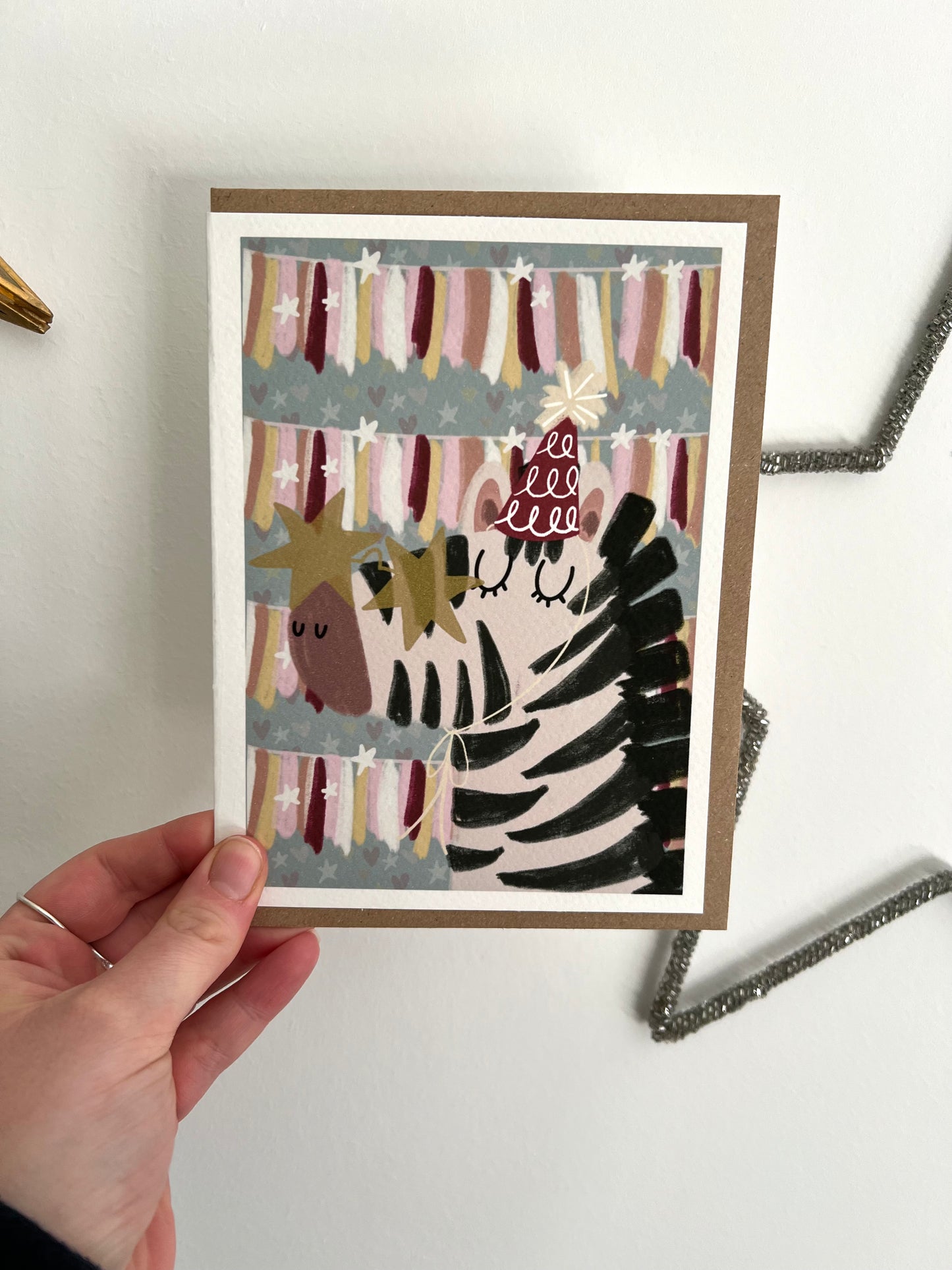 Party Zebra Greetings Card