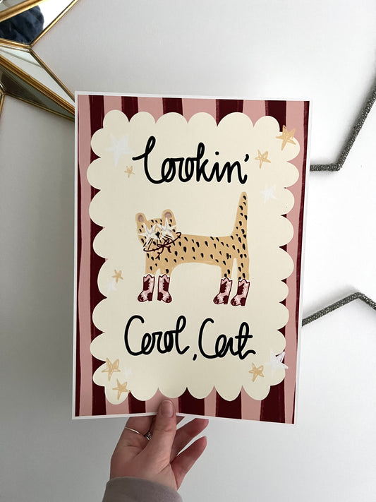 Looking Cool Cat Print