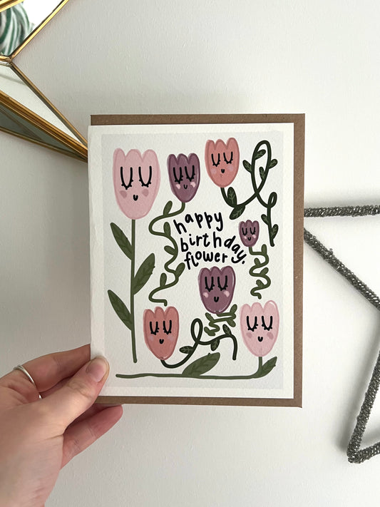 Flower Birthday Card