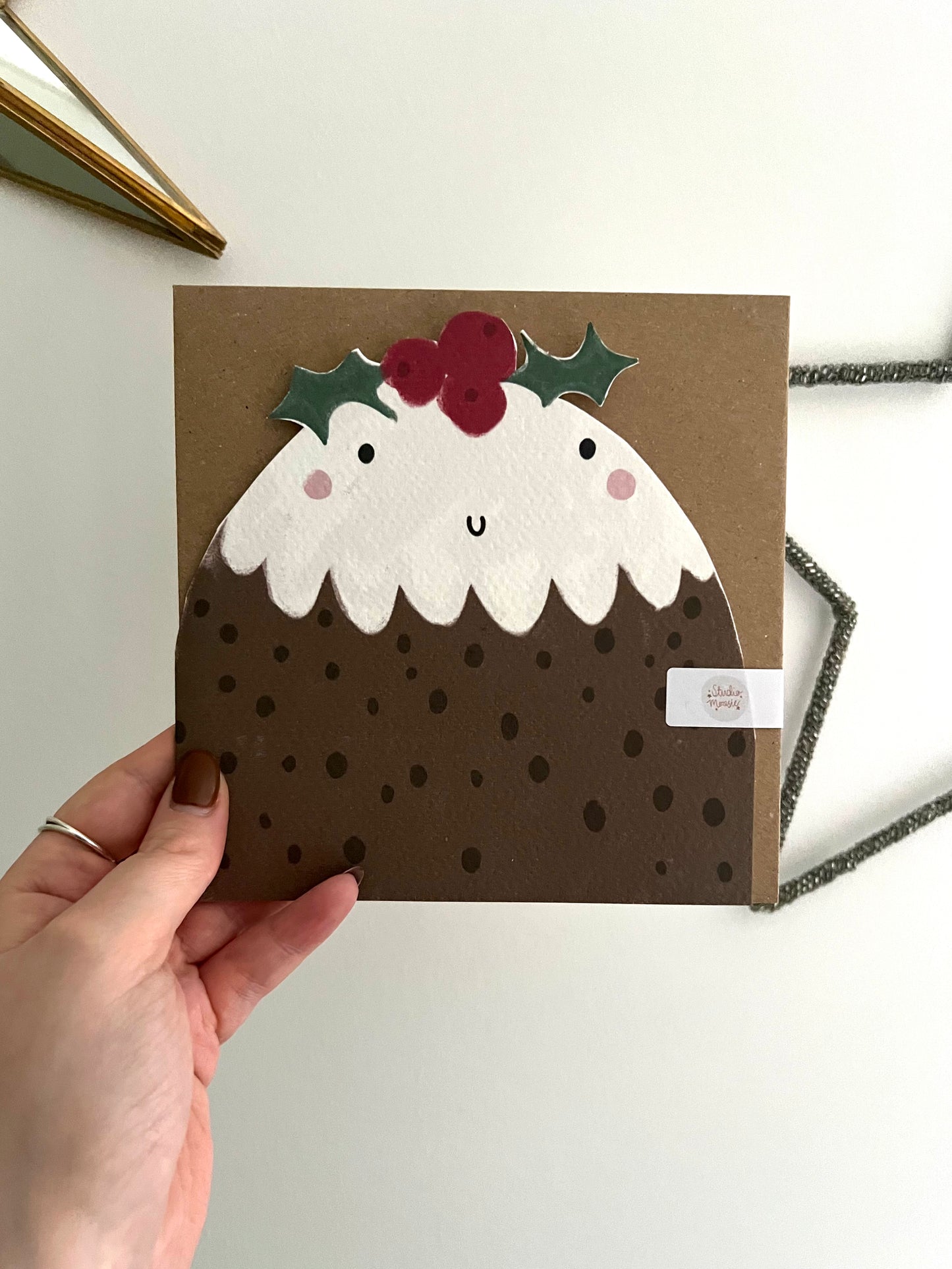 Christmas Pudding Greetings Card